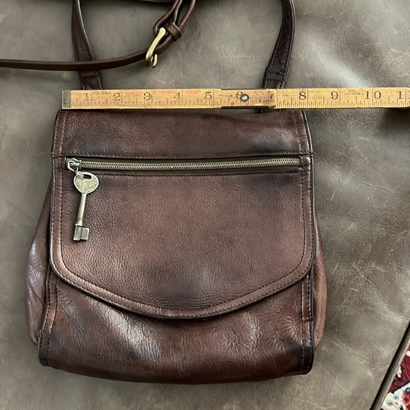Vintage brown fossil leather bag - Picture 6 of 8